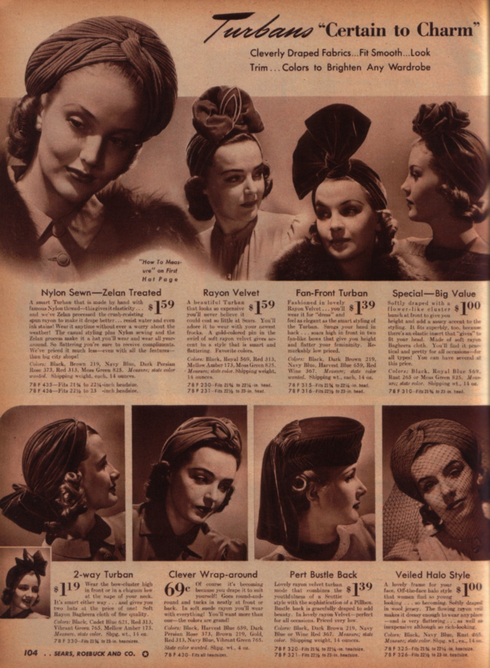 Les turbans : Magazine Sears